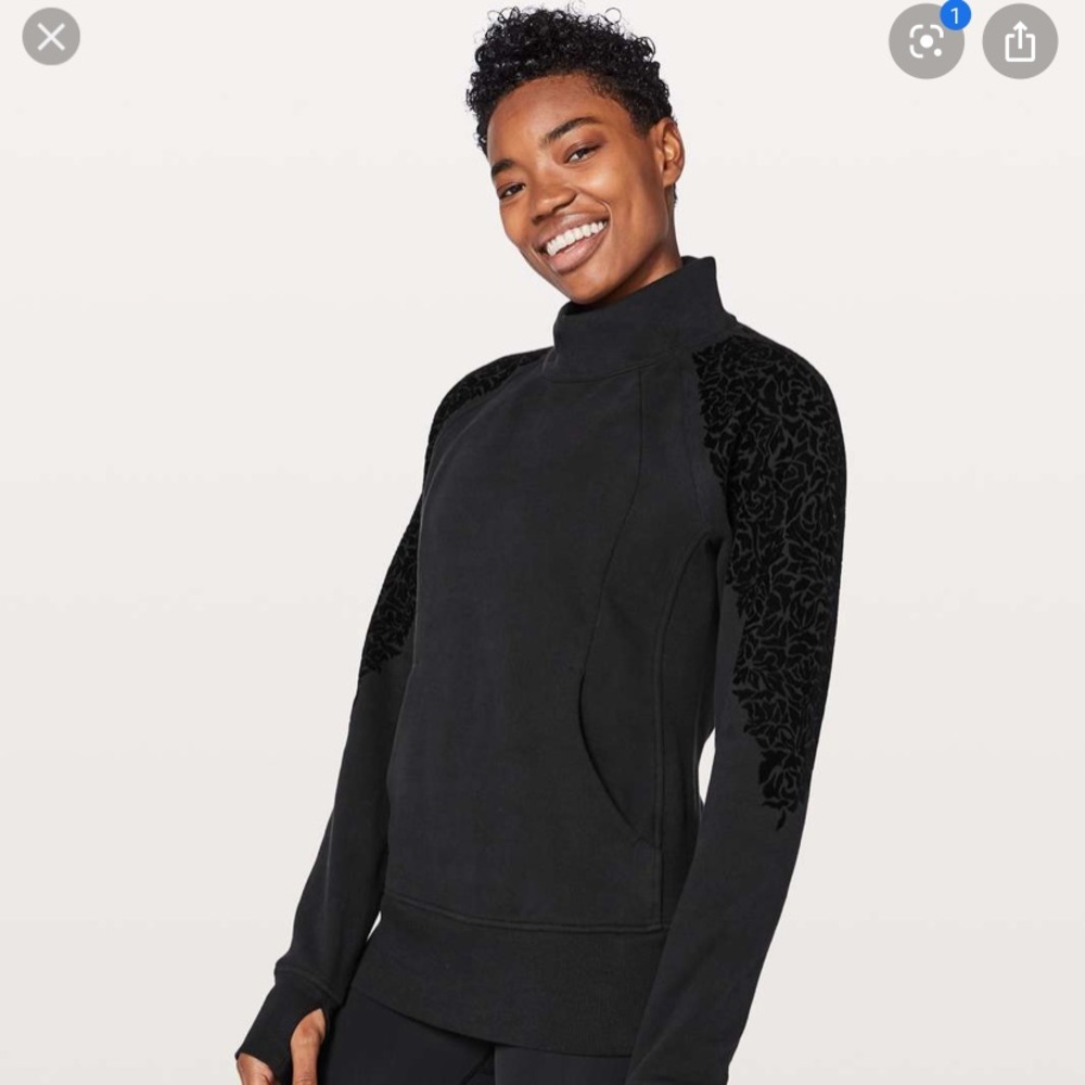 Lululemon Flocked Floral Pull over
